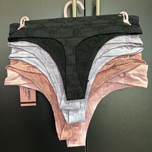 Juicy Couture 5 pack Thong comfy seamless,sexy panties, 90% nylon, 10% spandex